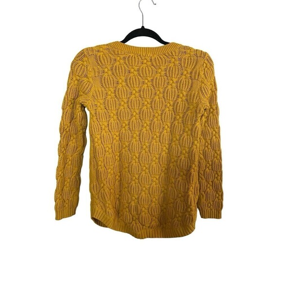 Jeanne Pierre Mustard Yellow Knitted Sweater Sz.S - Picture 2 of 3